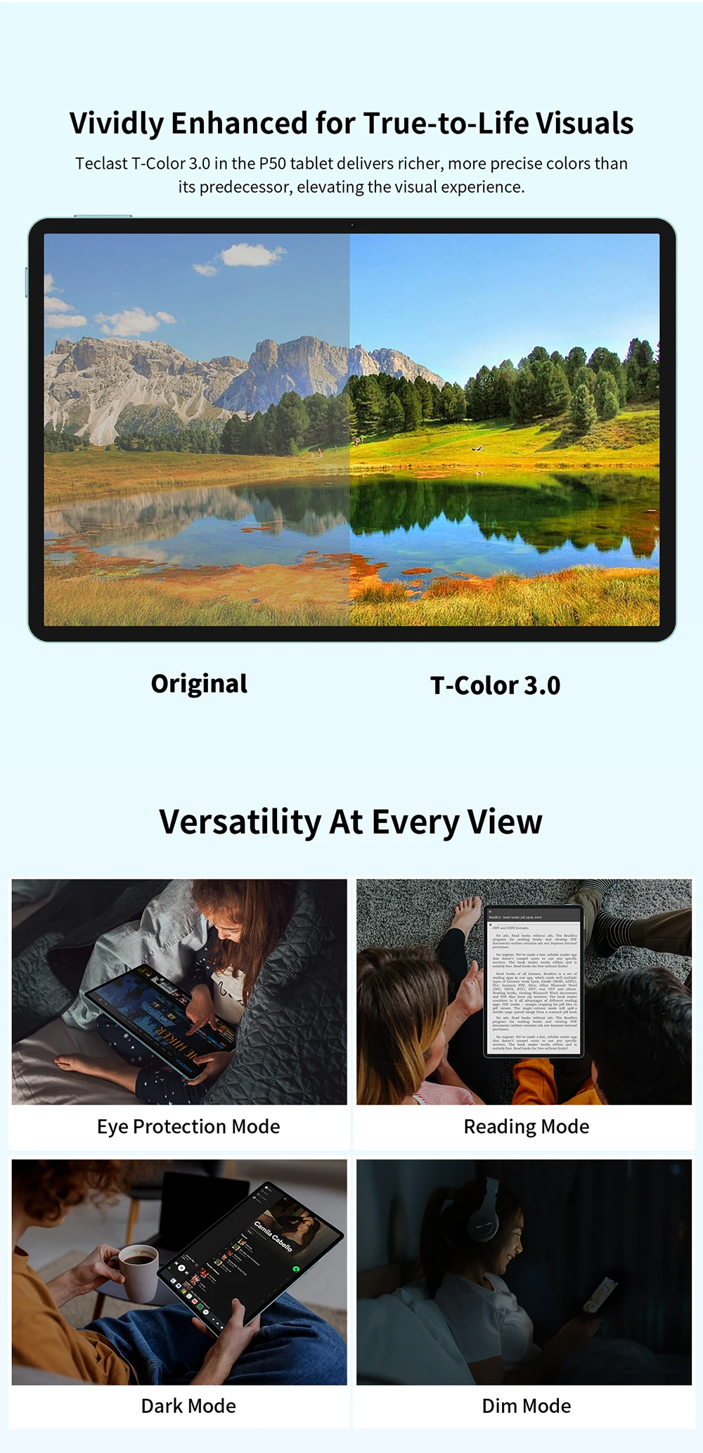 Οθόνη πολυδιεργασίας του tablet Teclast P50