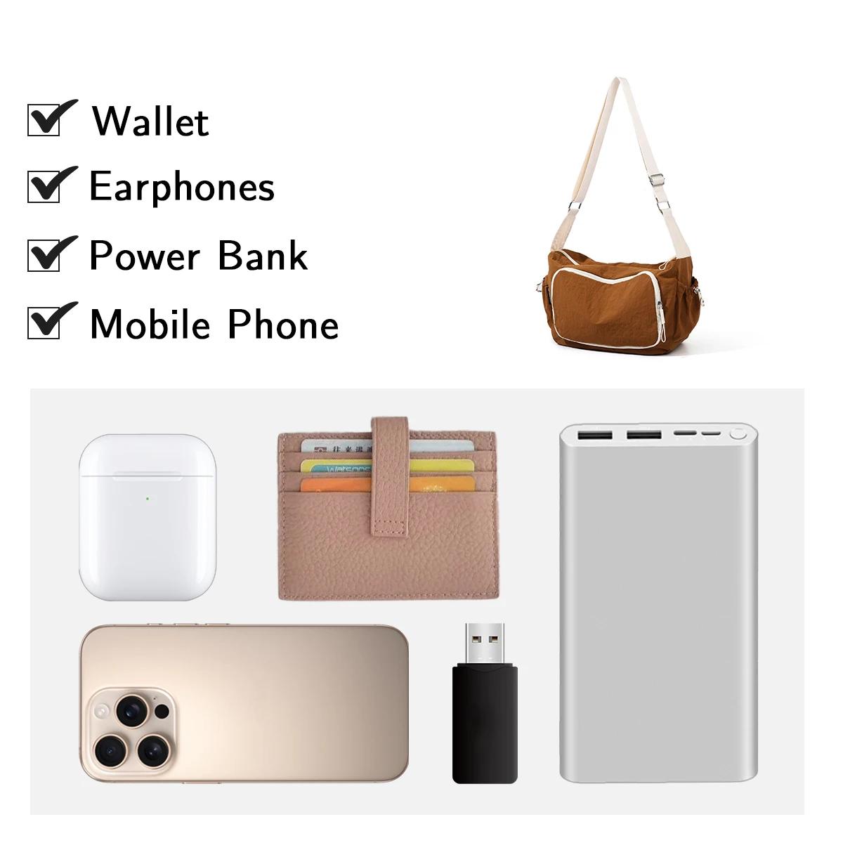 Crossbody Bag for Women 2025 New Style Water Bottle Bag Sports Shoulder Bag Stylish Commuter Bag Versatile Yoga Bag Gym Bag Outdoor Hiking