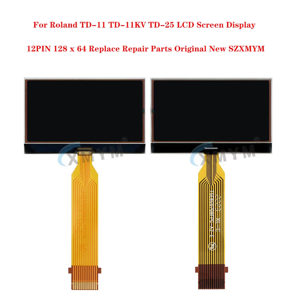 Per Roland Td-11 Td-11Kv Td-25 Display Lcd 12Pin 128X64 Sostituire Le Parti Di Riparazione Originale Nuovo Szxmym