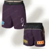 2024 New Arrival Summer NRL Brisbane Broncos Training Shorts For Oversized Cartoon Tops Kids/Adults Athletic Shorts Jersey 1