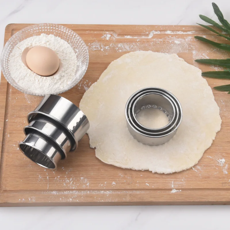 Description Picture 5 of item1/3pcs Stainless Steel Sugar Biscuit Mold Press Stamp Embosser Cookie Cutter Diy Fondant Pastry Cake Mold Baking Accesories