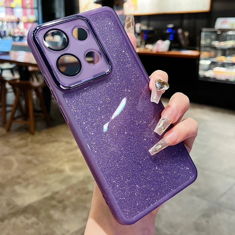 Bling Soft Silicone Glitter Paper Clear Phone Case Cover
