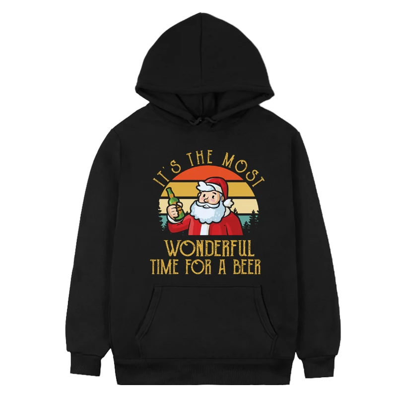 

IT'S THE MOST WONDERFUL TIME FOR A BEER Popular Hip-hop Cartoon Portrait Unisex Comfortable Winter Manga Clothes Trending