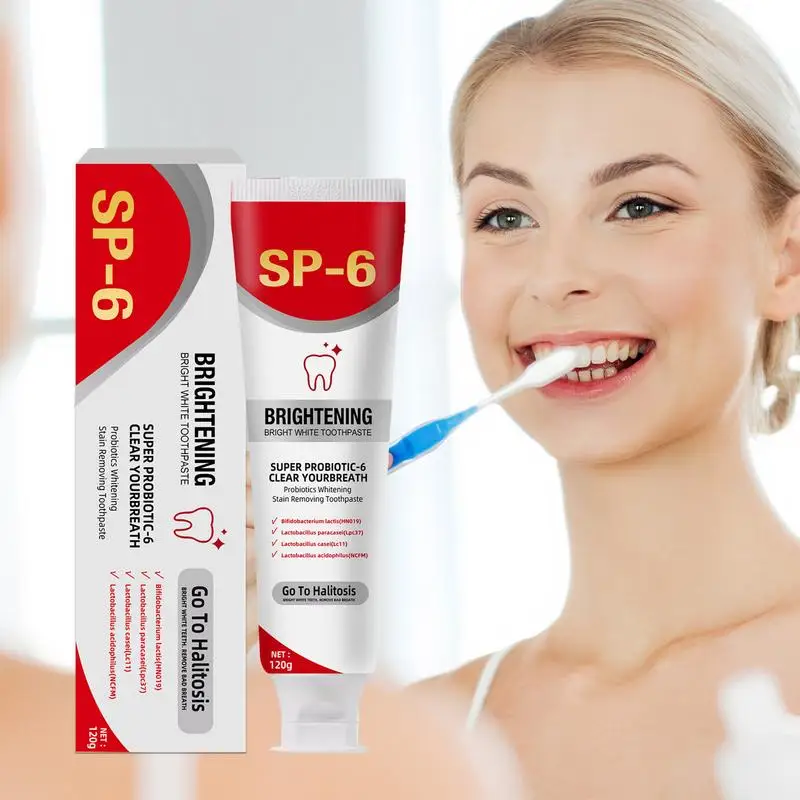 NEW Sp 6 Ultra Whitening Sp 6 Toothpaste Whitening Toothpaste-Probiotic Brightening Deep Cleaning Care