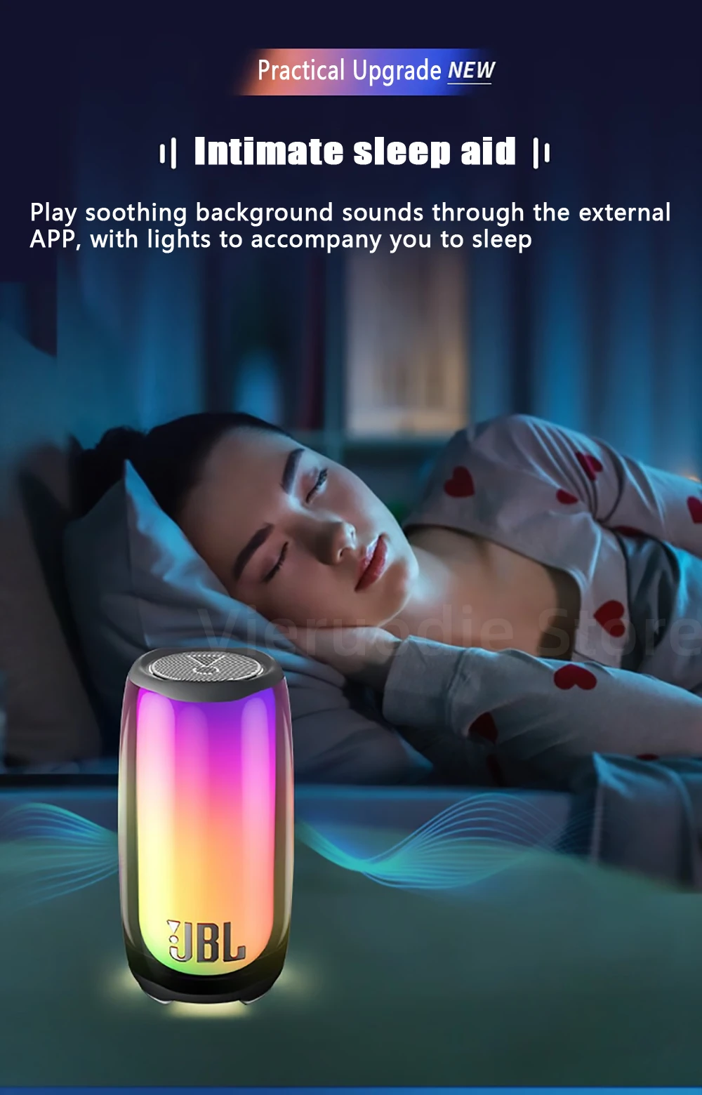 JBL Pulse 5 Portable Bluetooth speaker with light show description image 9