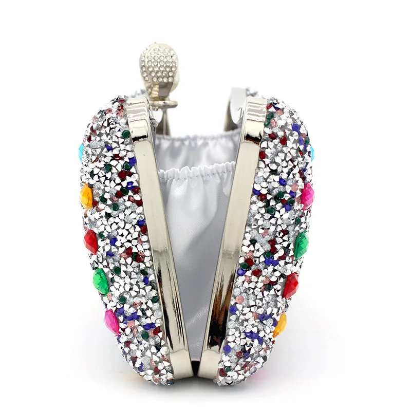 2023 Top Quality Colorful Stone Evening Bags Ful Side Pearl Hasp Wallets Chain Dinner Banquet Wallets Drop Shipping