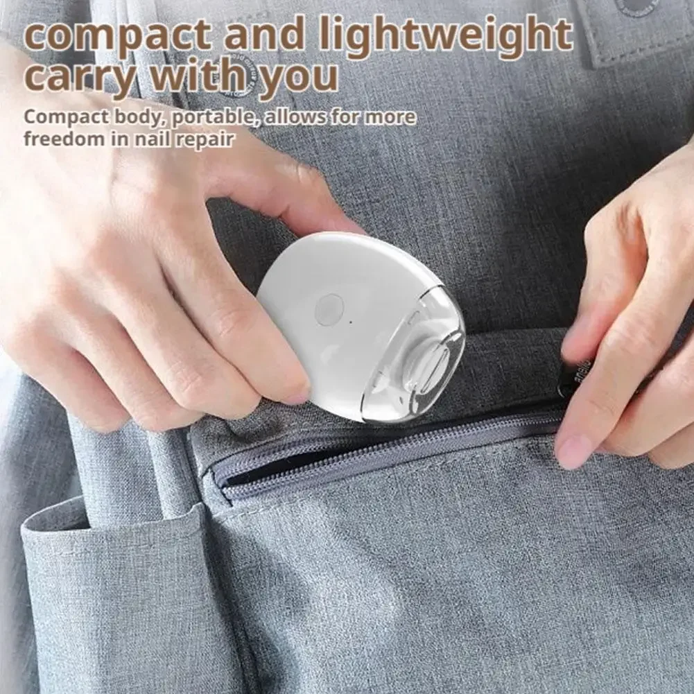 2 in 1 LED 조명 전동 손톱깎이, 자동 손톱 그라인더 트리머, 및 성인용 매니큐어 도구, 네일 케어 도구