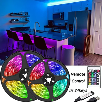 SMD5050 LED 아이스 라이트, TV 데스크탑 스크린 백라이트 LED 스트립 조명 색상 변경 침실 장식 DC5V 1m 2m 3m 4m 5m