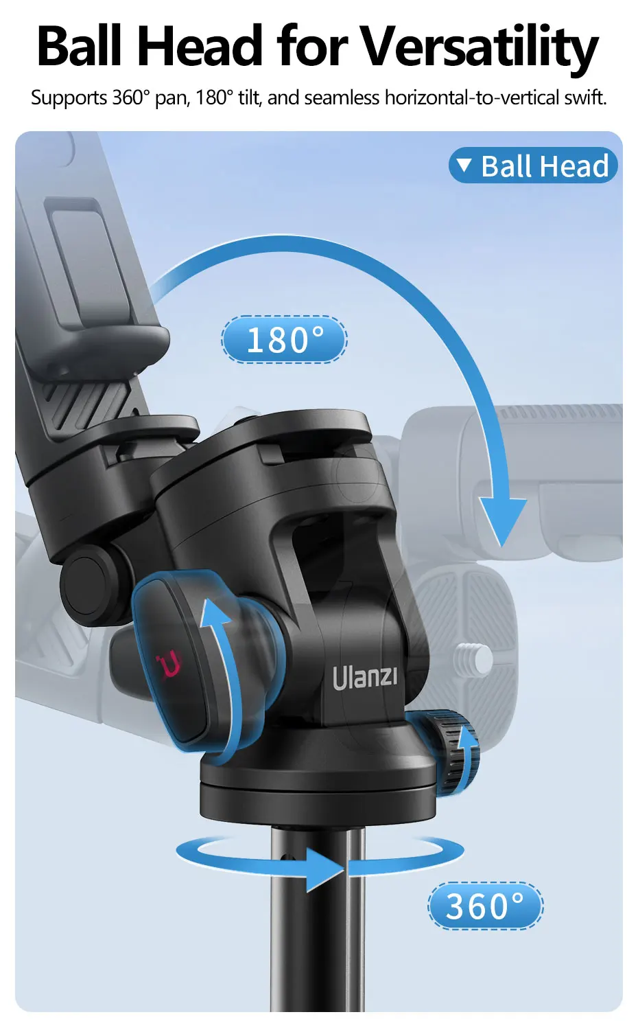 MT-78 1.85M Quick Release Tripod with Remote Phone Holder Cold Shoe Mount 1/4''