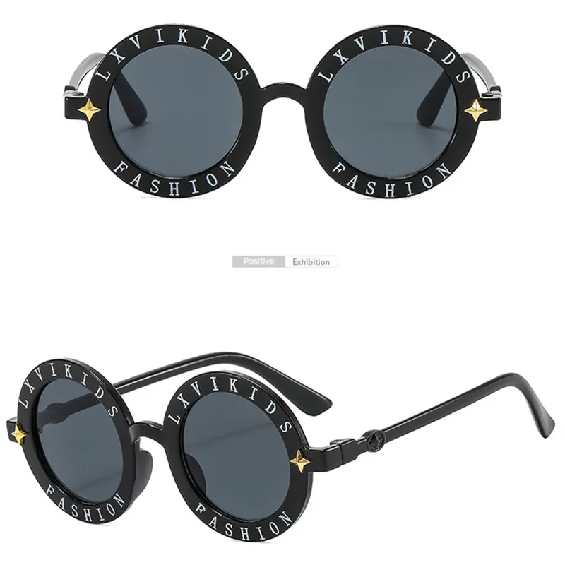 Designer Steampunk Toddler Sunglasses For Kids Luxury Round Bee