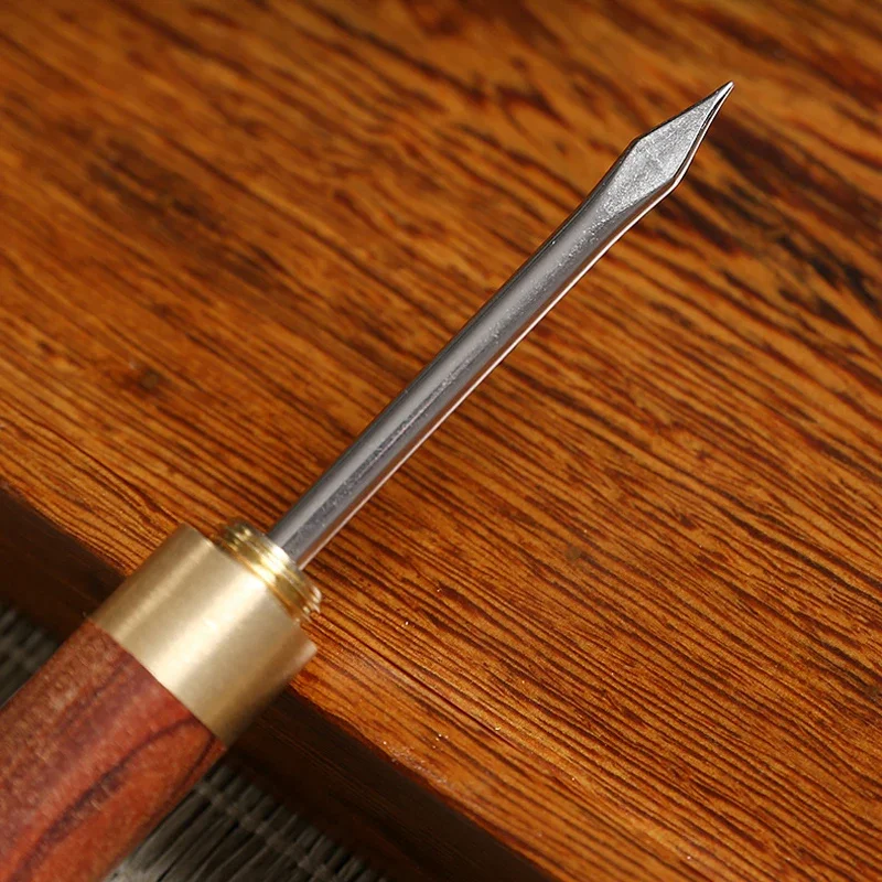 Wooden Tea Knife Needle Puer Puerh Tea Needle with Safety Cover Ice Pick Tool for Breaking Cake Brick or Breaking Ice