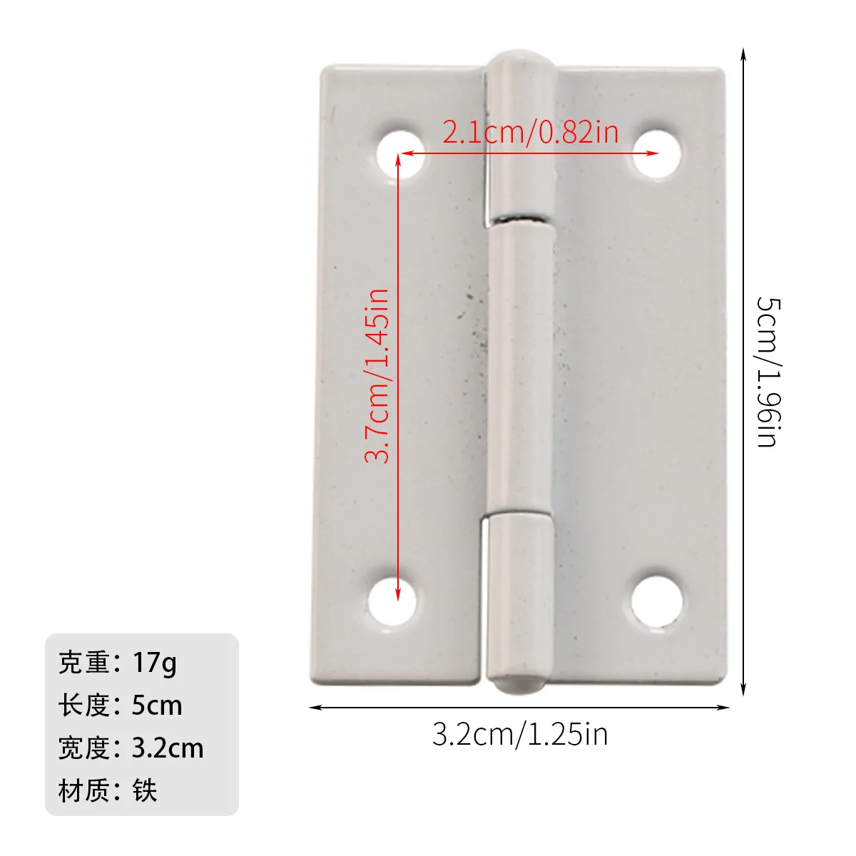 50 * 32mm spray painted flat hinge luggage accessories hardware 4 holes