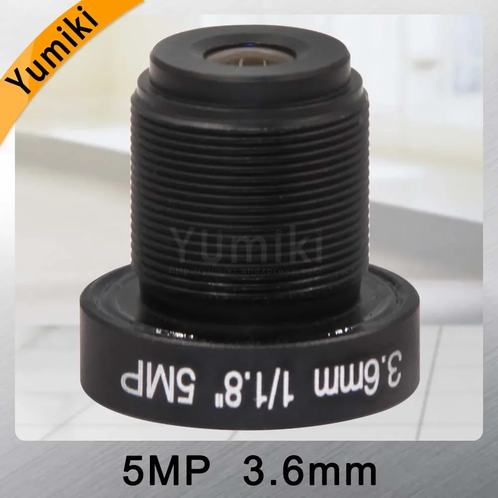 Yumiki 5.0 MegaPixel 5MP cctv lens 3.6mm Wide Angle View FPV HD lens 1/1.8" M12 x 0.5 Mount Infrared Night Vision
