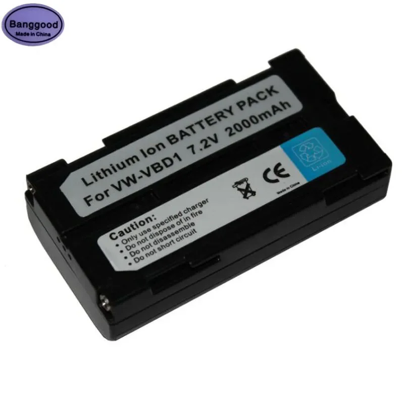 

7.2V 2000mAh VW-VBD1 Camera Battery VWVBD1 for Panasonic EZ-1P, NV-DR1, NV-DX110, PV-DV700, PV-DV950, PV-DV1000, VM-BPL30