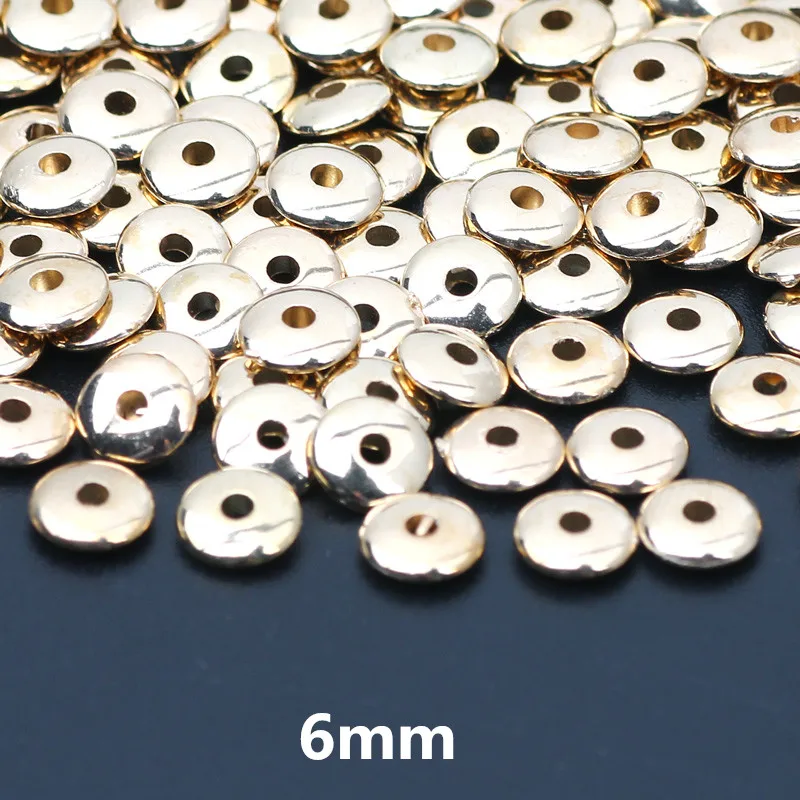 Versatile CCB Charm Spacer Beads - 100pcs Flat Round