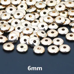 Versatile CCB Charm Spacer Beads - 100pcs Flat Round - 100pcs (10)