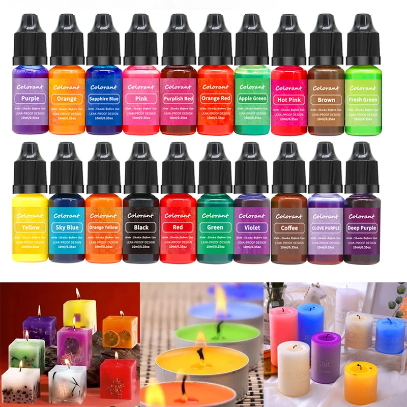 2022 NEW Candle Dyes Pigment Liquid Colorant Resin Coloring Dye For DIY Candle Making Soap Epoxy Resin Craft Making Pigments