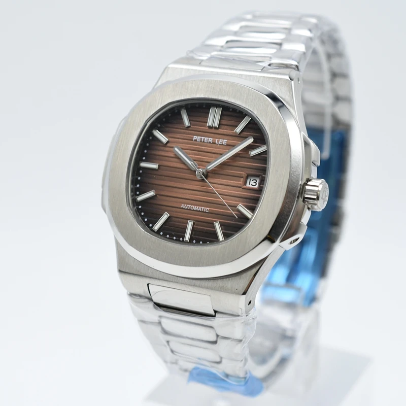 2022 Luxury Brand PETER LEE Watch 42MM Men Automatic Mechanical Male Watch Stainless Steel Auto Date Mens Wrist Watches Gift 