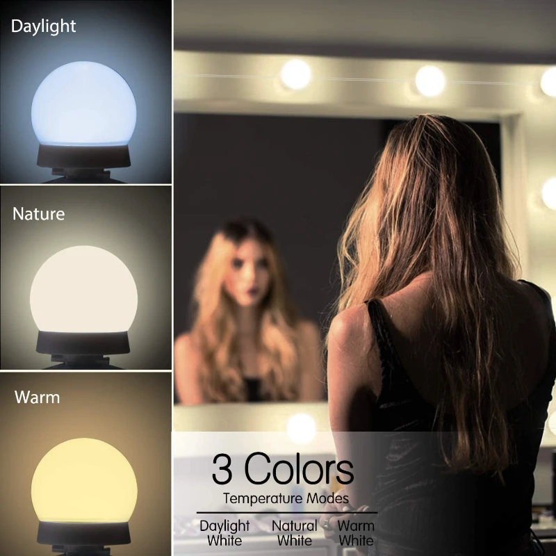 Tanie LED lustro do makijażu z oświetleniem żarówki lampka nad lustro