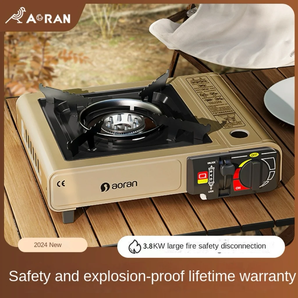 1 Outdoor Stove, Khaki Card Stove, Camping Card Portable Suitable For Outdoor Camping Garden Kitchen