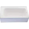 Procelain-Enameled Steel 60-In X 32-In Alcove Bathtub with Left Hand Drain, 50-60 gal, White 2