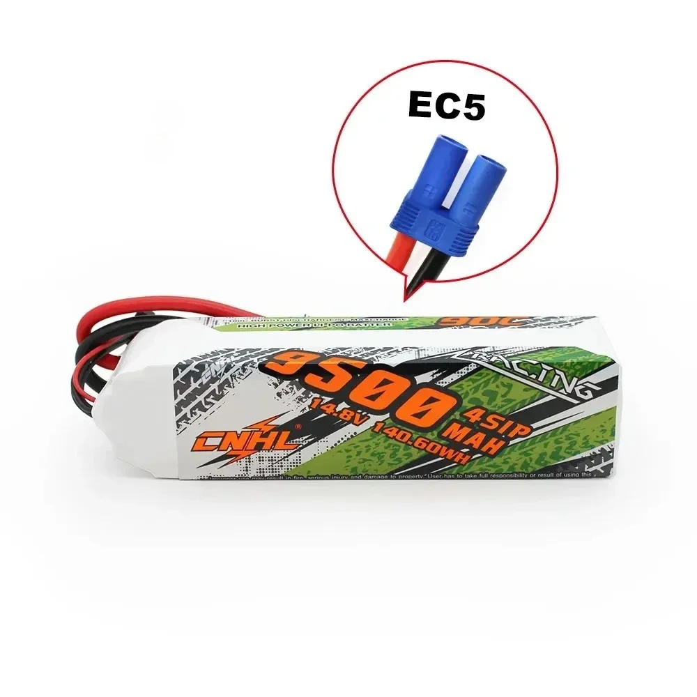 Batterie Lipo CNHL 4S 14.8V 5200-9500mAh 90C EC5/QS8 pour RC