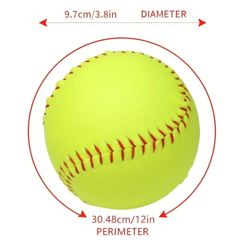 1Pc Softball Hard Softball Outdoor Sports Adult Slow High Training 12 Inch softball training ball