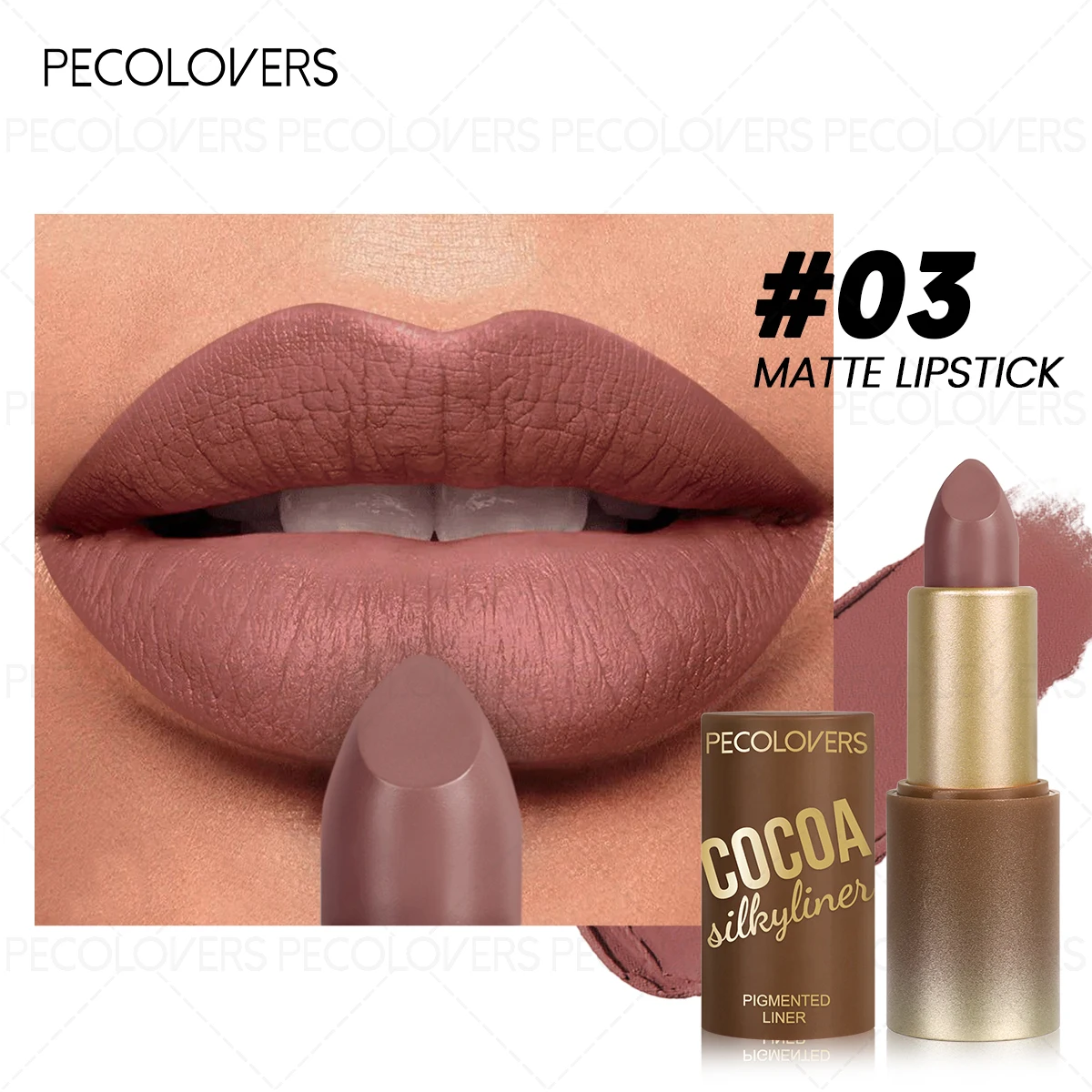 Velvet Brown Moisturizing Matte Lipstick - Soft Texture & Non-Stick Finish