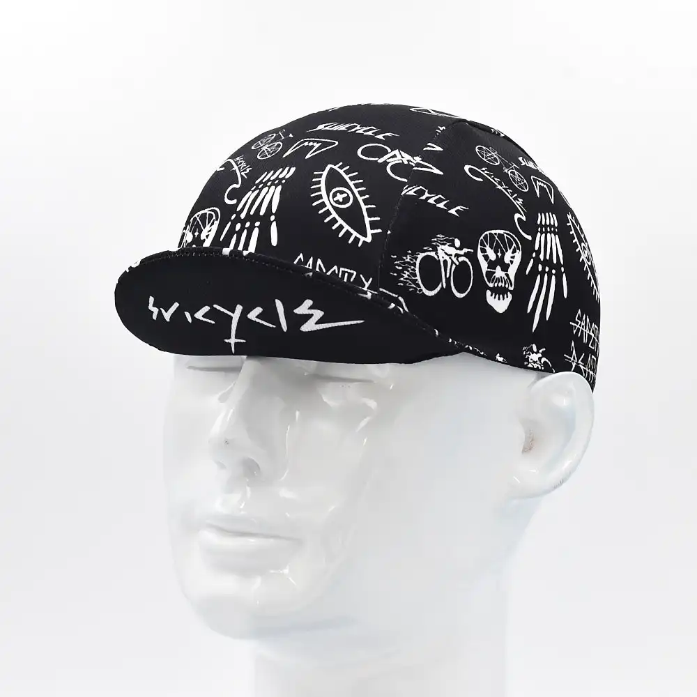 Classic Retro Black White Men's Cycling Caps Breathable Quick Dry MTB Road Bicycle Hats 5