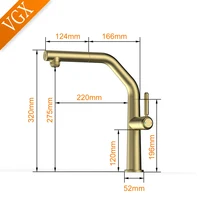 ก๊อกน้ำ VGX แบบสองหัวฉีด ก๊อกน้ำดื่มบริสุทธิ์แบบดึงออกได้ ก๊อกผสมอ่างล้างจานสแตนเลส ก๊อกน้ำสำหรับครัวระดับพรีเมียม 6