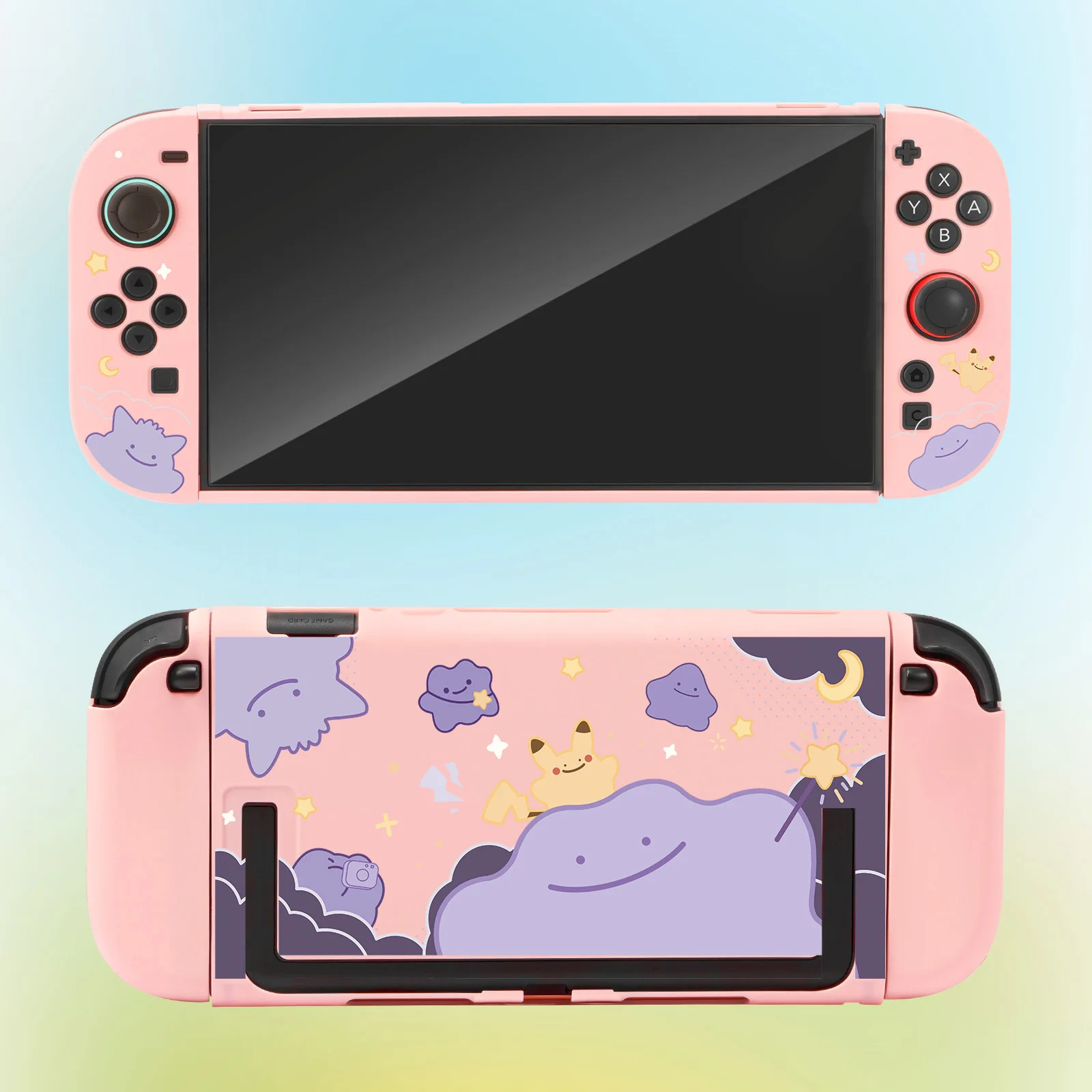 Matte Hard Shell Protective Case with Ditto Pattern for Handheld Game Console