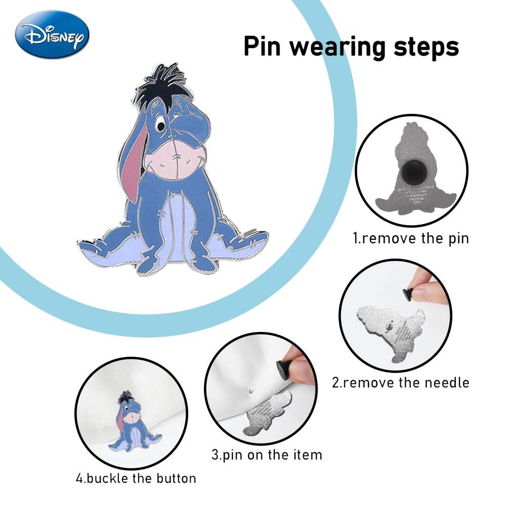 Disney Officially Licensed Pin Winnie the Pooh and Eeyore Pins Cartoon Brooch Cute Collectible Enamel Pins Lapel Pin for Jackets