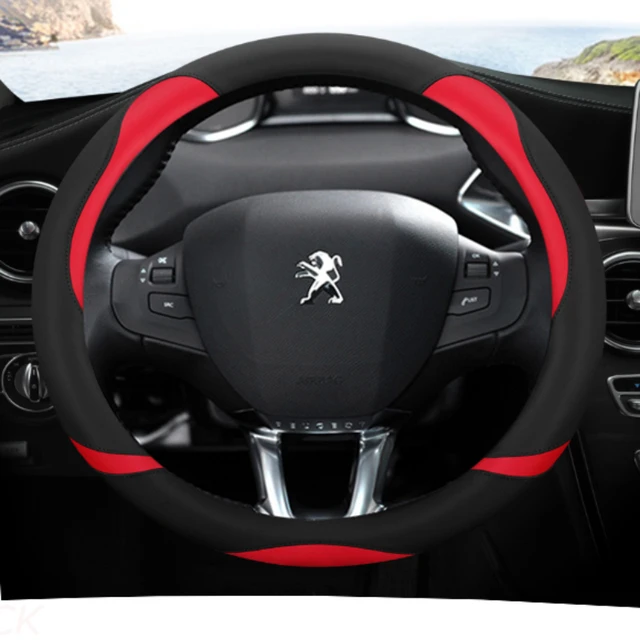 Pour Peugeot 208 e208 2020 2021 2022 housse de volant de voiture mignon en  fibre de carbone PU cuir filles accessoires Auto intérieur Coche -  AliExpress