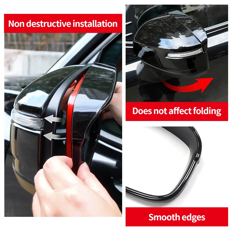 For Toyota Land Cruiser 300 Rearview Mirror Rainproof Cover Rain Eyebrow LC300 Exterior Upgrade Accessories rearview mirror rain shield rearview mirror rain eyebrow rearview mirror rain guard