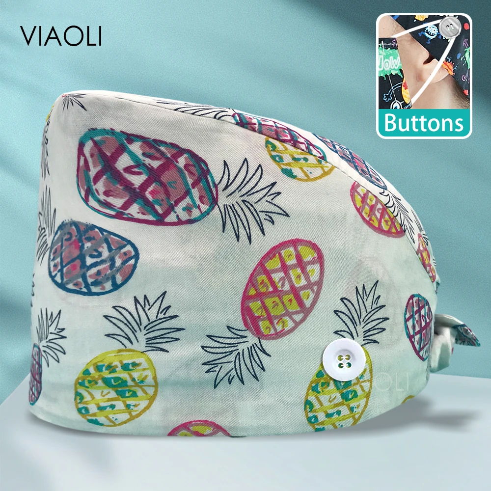 

Оптовая продажа, рабочие головные уборы с кнопкой и повязкой, Регулируемые головные уборы, Эластичные Головные уборы, головные уборы для медсестер, головные уборы для женщин