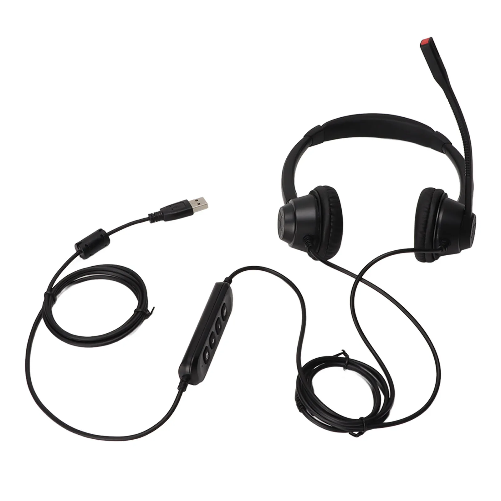 

USB Computer Headset With Mic Noise Cancelling Binaural Office Headphone With Volume Adjustment Mute Function