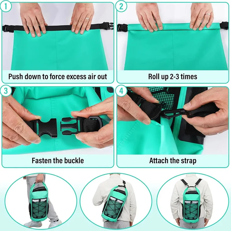 Waterproof PVC Backpack for Swimming Boating Kayaking Camping