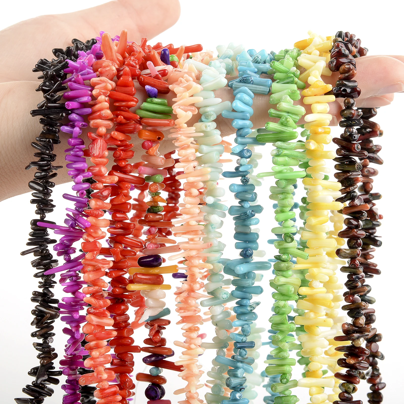 255pcs3mmBrokenCoralBeadsColorfulIrregularSpacerBeadsFor