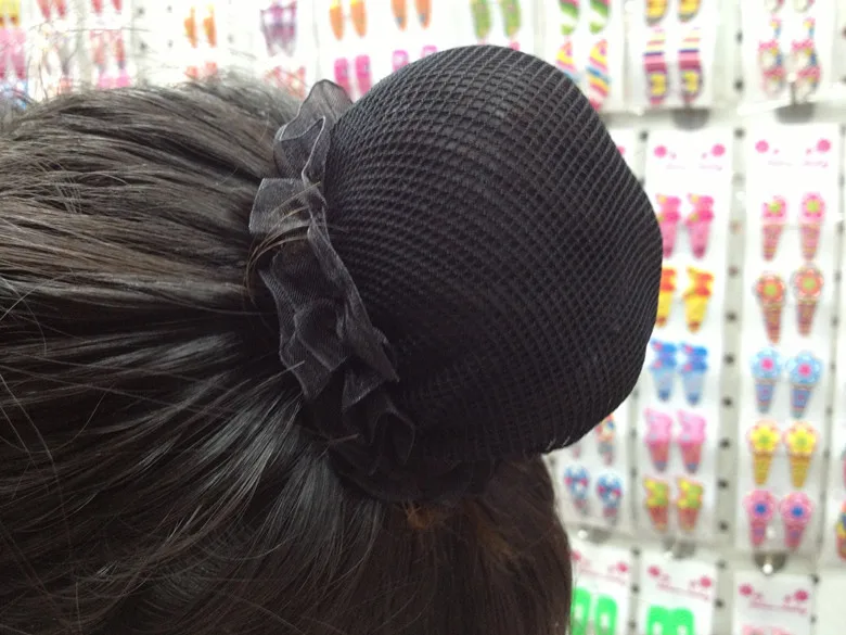 Bun Cover Snood Women Hair Net Ballet Dance Skating Crochet Fanchon Rhinestone Styling Headwear Accessories women hair net