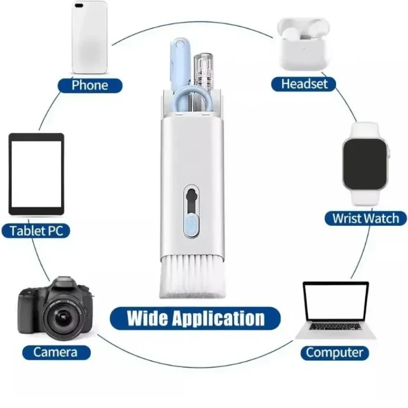 7 In 1 Cleaner Kit Computer Keyboard Brush Earphones Cleaning Pen For Headset Phone Cleaning Tools Keycap Puller Set 5