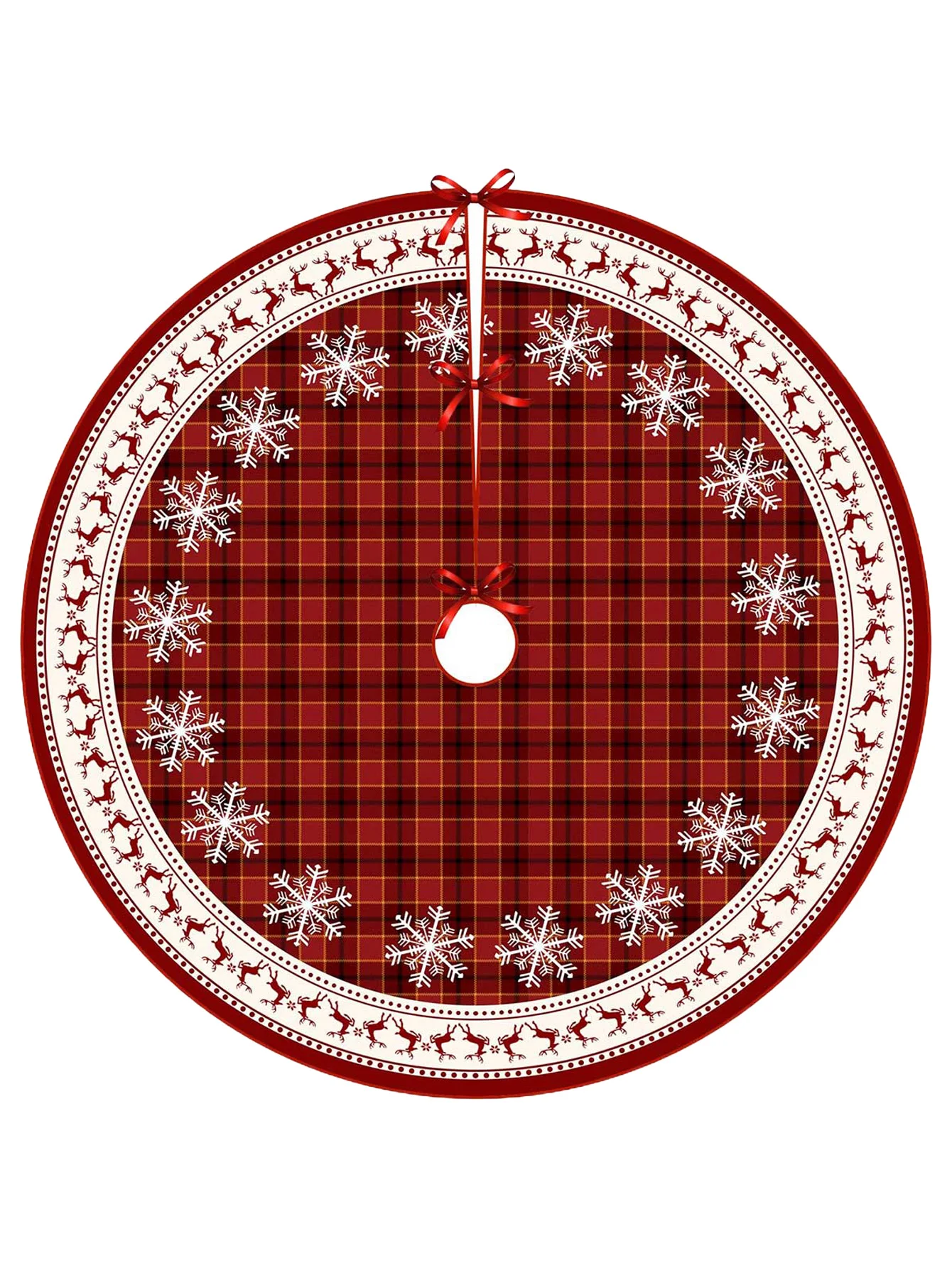 36/48/60 Inches Christmas Tree Skirt Premium Xmas Tree Ornaments & Decorations Rustic