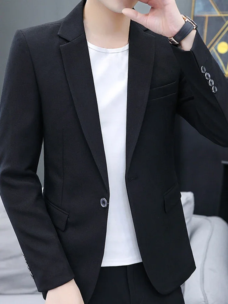 Men's Formal Slim Fit Blazer Jacket | One-Button Lapel
