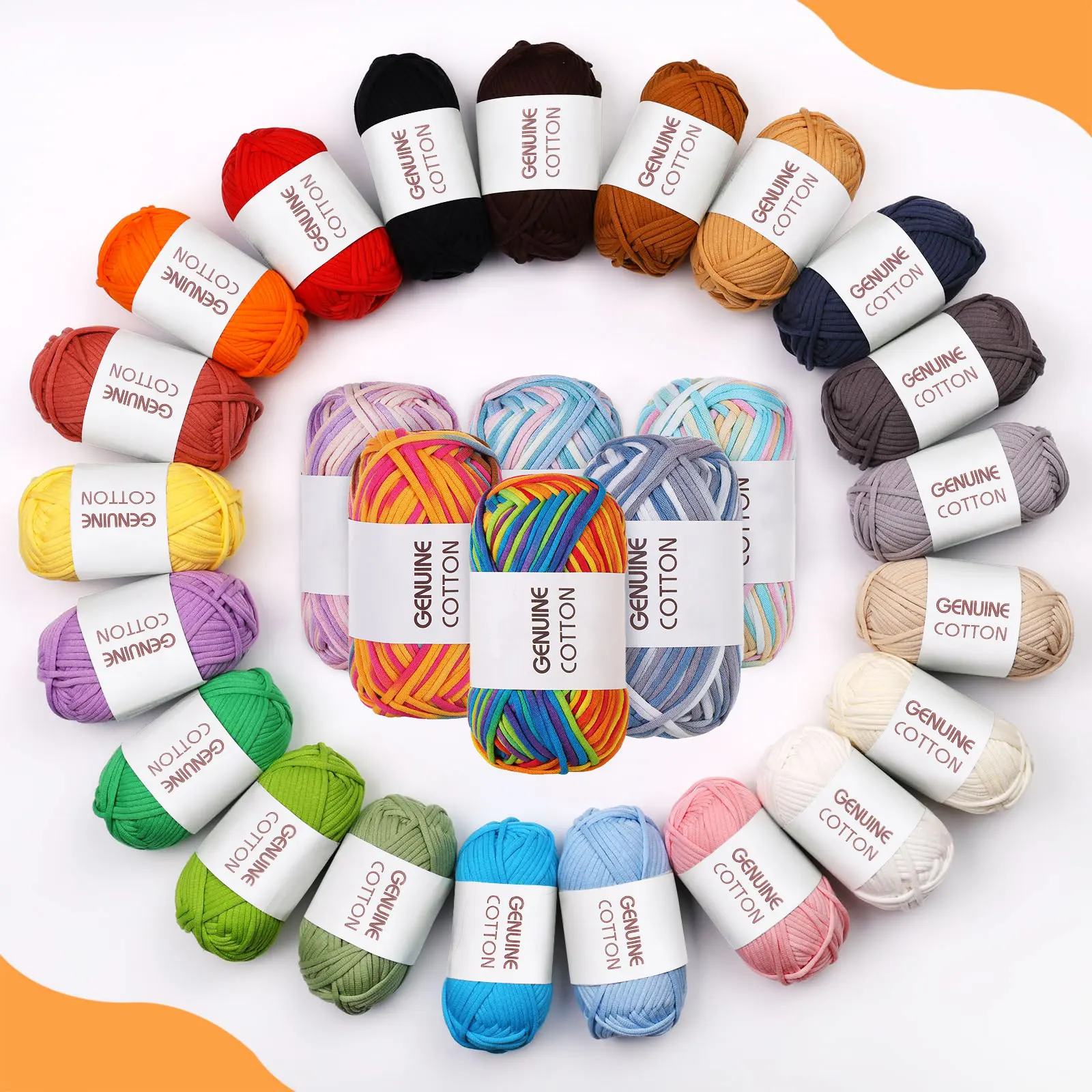 Crochet Yarn 50g/roll for beginners gennuine cotton easy to use easy to see stitches 68% Cotton+32% Nylon