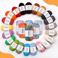 50g/roll, crochet yarn for beginners, gennuine cotton, easy to use, easy to see stitches, 68% Cotton+32% Nylon 1