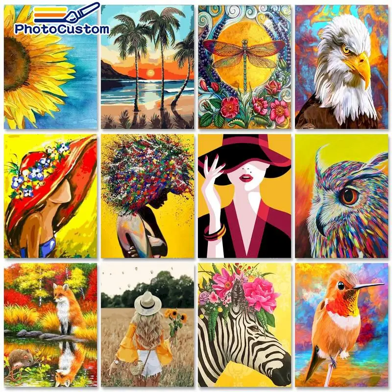 Canvas Home Decor Paint Number Package 60x75cm Paint Numbers Canvas