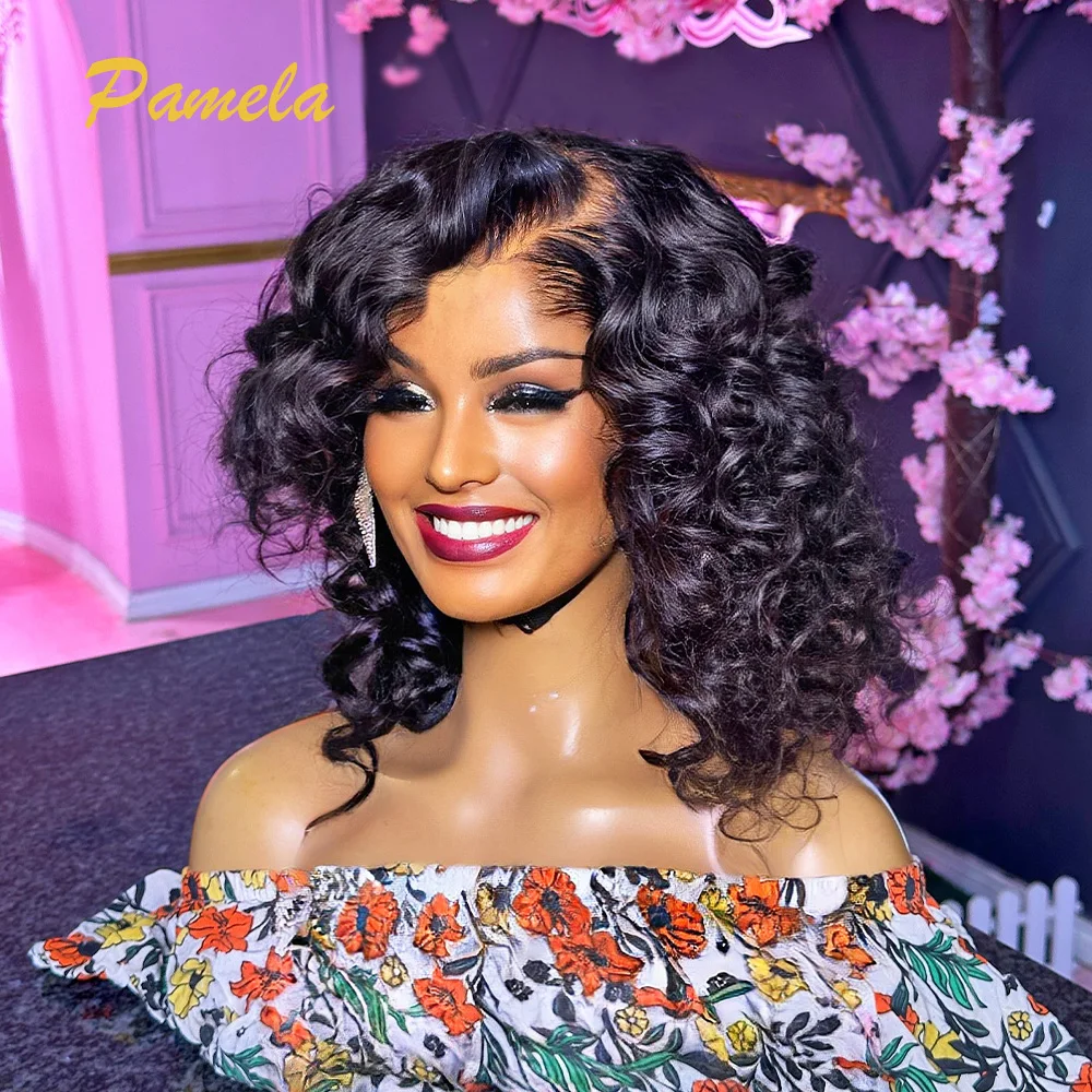250% Density Glueless Wig 100% Human Hair Ready To Go Loose Deep 13x4 Transparent Lace Front Wigs Glueless Human Hair For Women