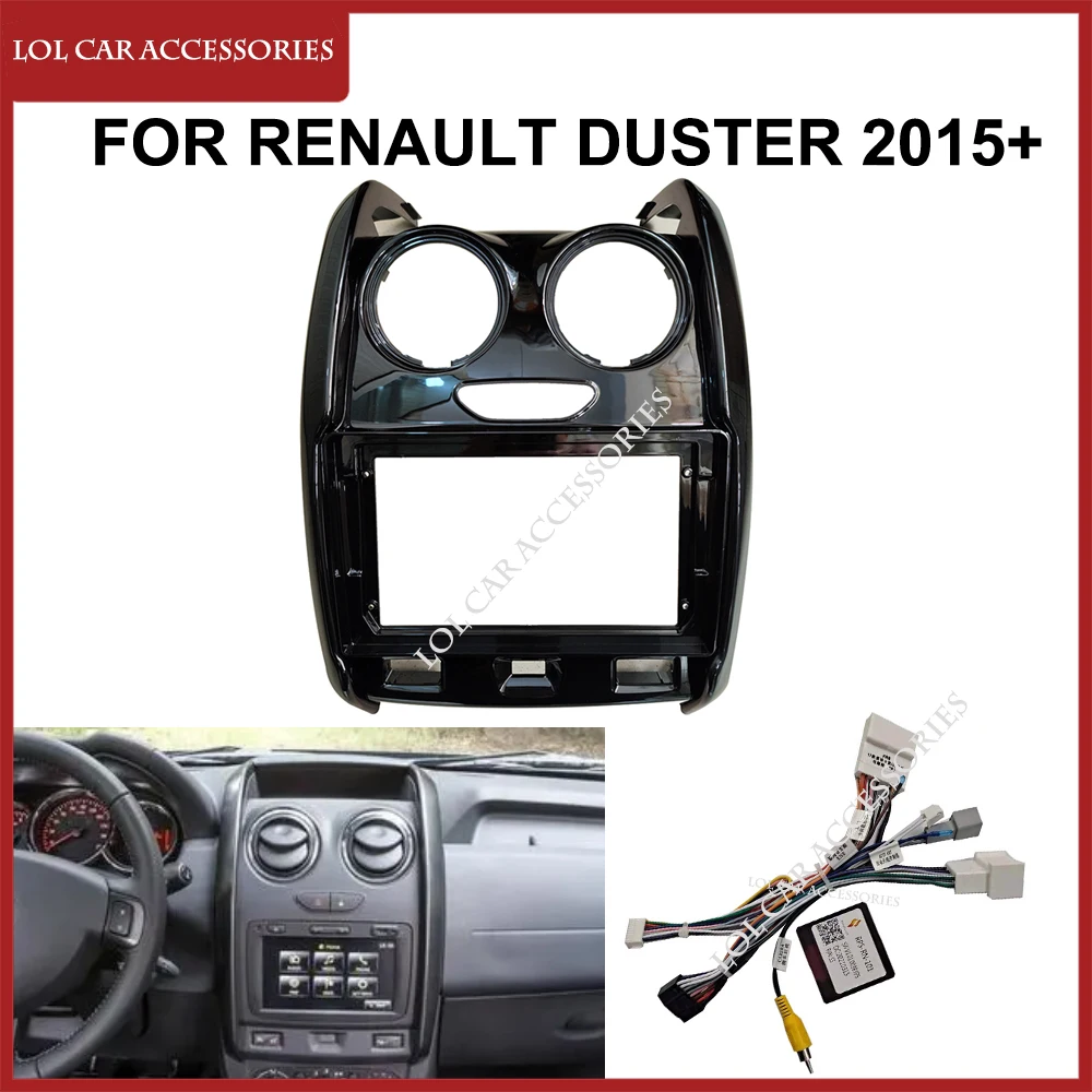 

9 дюймов для RENAULT Duster 2015 + автомобильный радиоприемник Android MP5 проигрыватель Корпус рамка панель 2 Din головное устройство Fascia стереоприборная панель