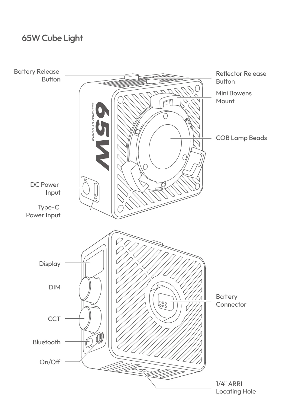 Ulanzi EC65 65W Cube Light description image 25