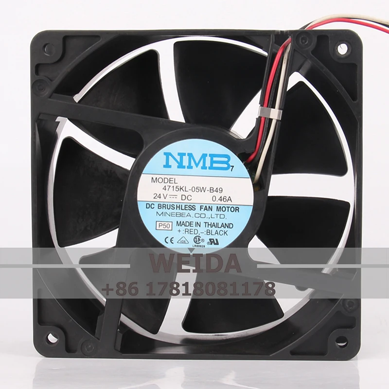 

Case Fan for NMB 4715KL-05W-B49 120×120×38MM 24V 0.46A 12CM 12038 Inverter Cooling Fan