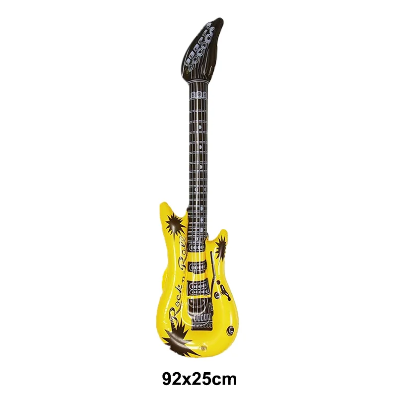 Aufblasbare Gitarren-Folienballons Aufblasbare Rockstar-Gitarre für Männer und Frauen 80er 90er Jahre Konzert-Themenparty Geburtstagsfeier-Dekoration – Detail 11